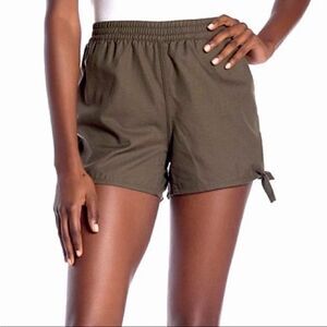 Madewell Pull On Side-Tie Shorts Olive Green XS